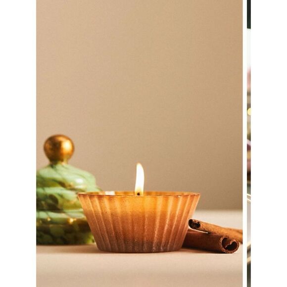 Anthropology Cupcake Gourmand Ginger Cookie Glass Candle / New No Box - Picture 2 of 9
